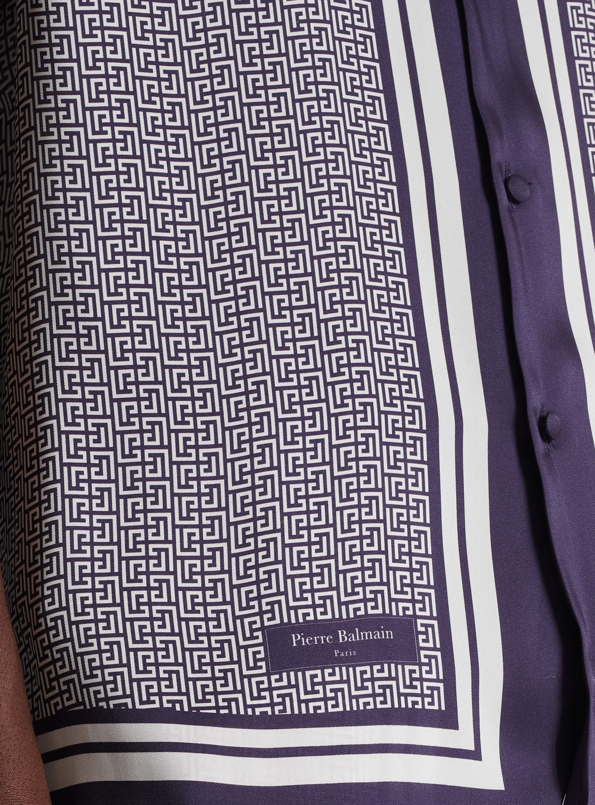 Monogrammed Scarf-print Shirt-Balmain Fashion