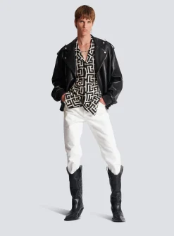 Monogram-printed Shirt-Balmain Best Sale