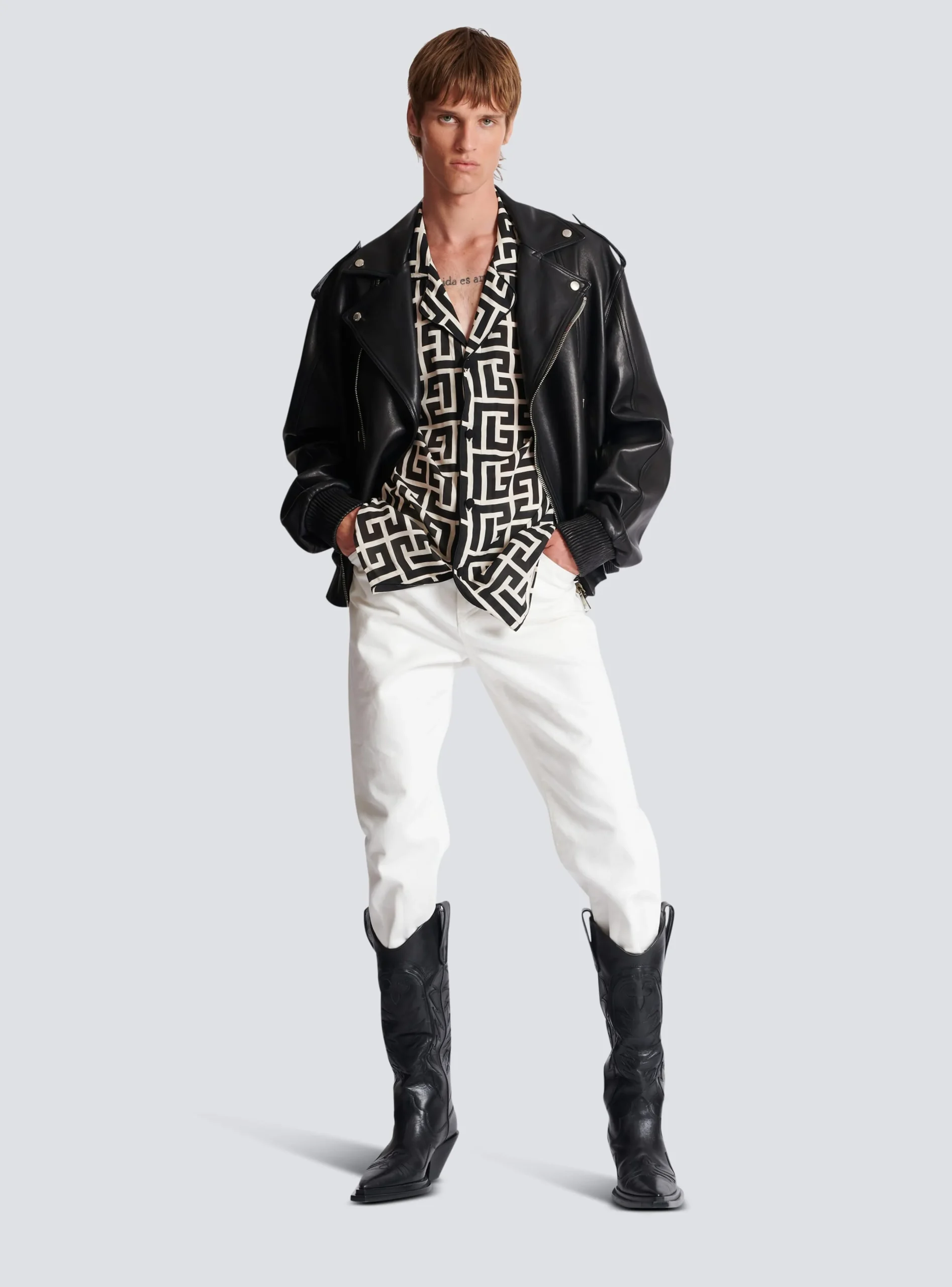 Monogram-printed Shirt-Balmain Best Sale