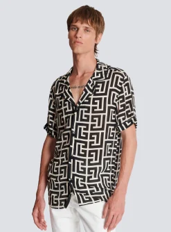 Monogram-printed Shirt-Balmain Best Sale