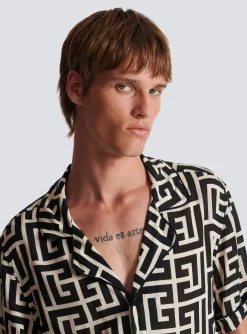 Monogram-printed Shirt-Balmain Best Sale