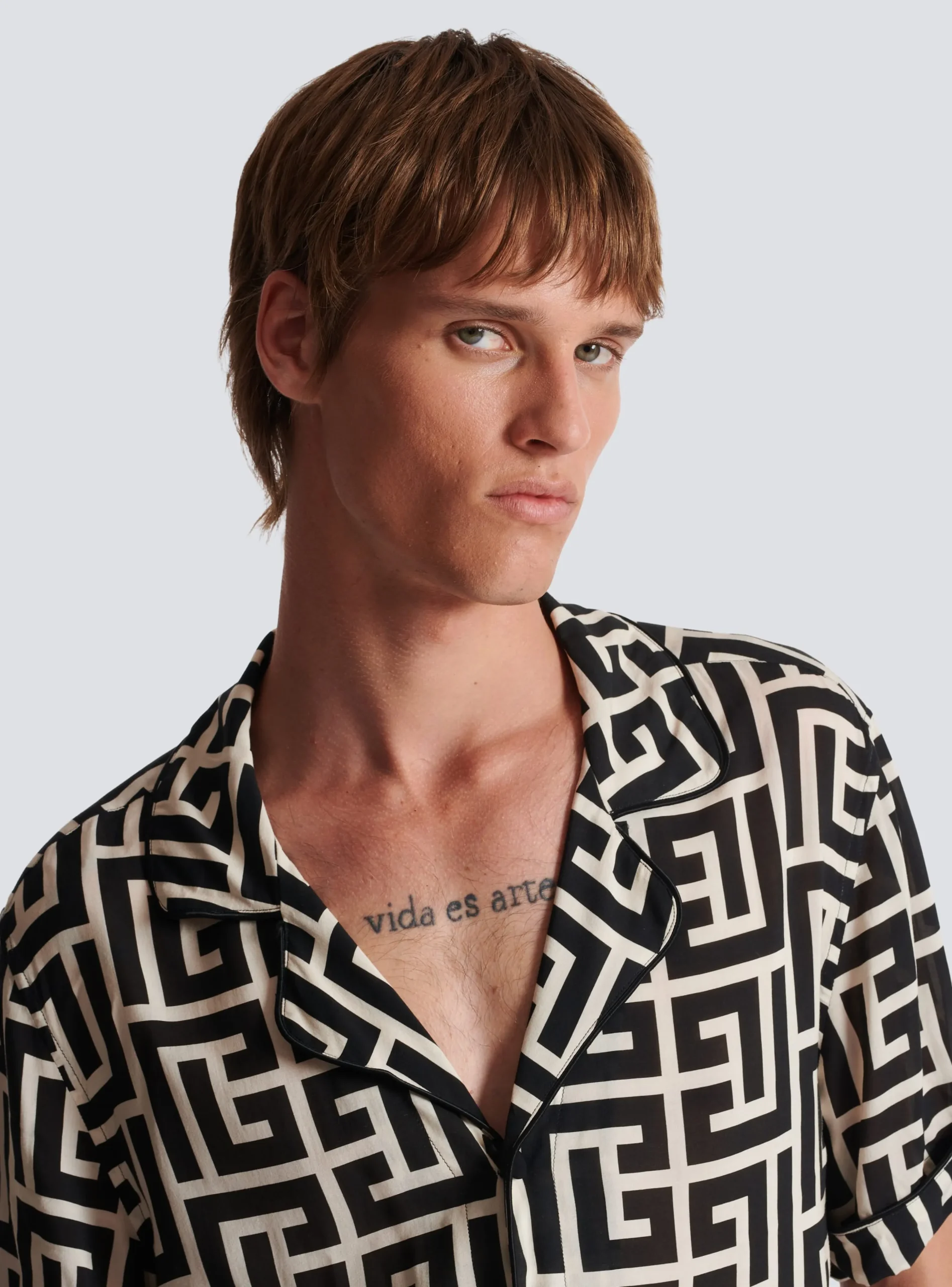 Monogram-printed Shirt-Balmain Best Sale