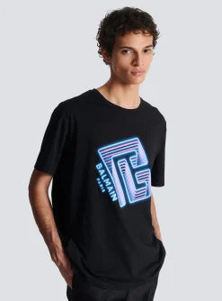 Neon Logo T-shirt-Balmain Online