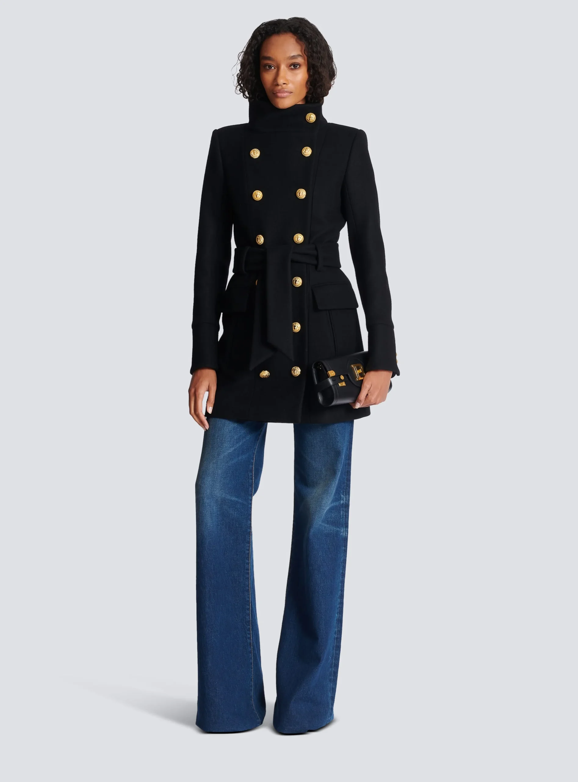Officer Coat With Belt-Balmain Best Sale