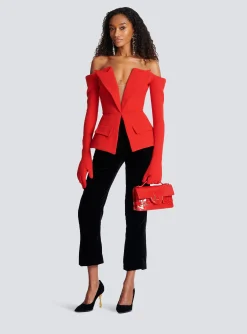 Off-the-shoulder Peplum Top-Balmain Best