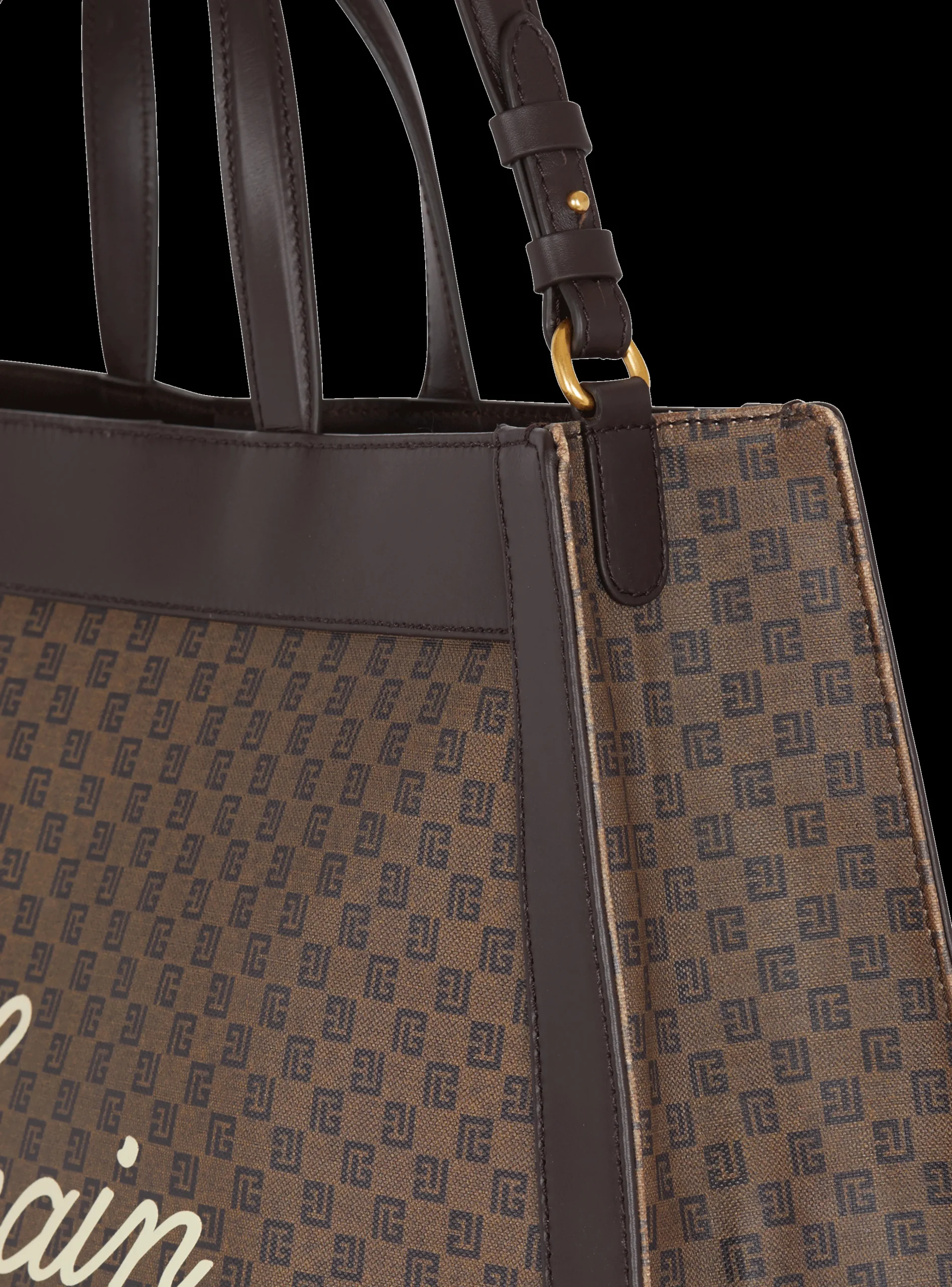 Olivier's Cabas In Canvas And Leather-Balmain Cheap