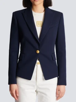 One-button Wool Blazer-Balmain Cheap