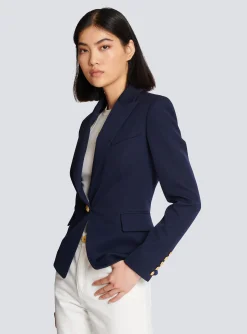 One-button Wool Blazer-Balmain Cheap