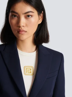 One-button Wool Blazer-Balmain Cheap
