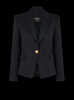 One-button Wool Blazer-Balmain Clearance