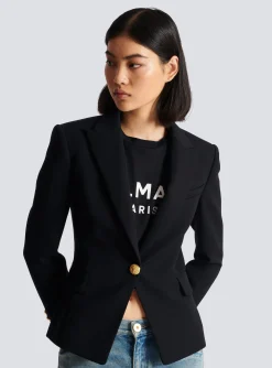 One-button Wool Blazer-Balmain Clearance