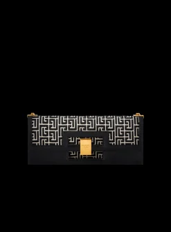Oversized Bicolor Jacquard 1945 Heritage Clutch Bag-Balmain Clearance