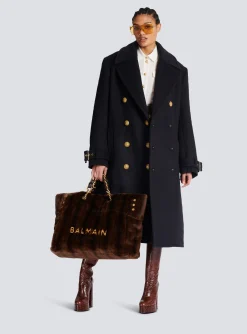 Oversized Double-breasted Coat-Balmain Shop