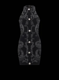 Paisley Knit Sleeveless Dress-Balmain Clearance