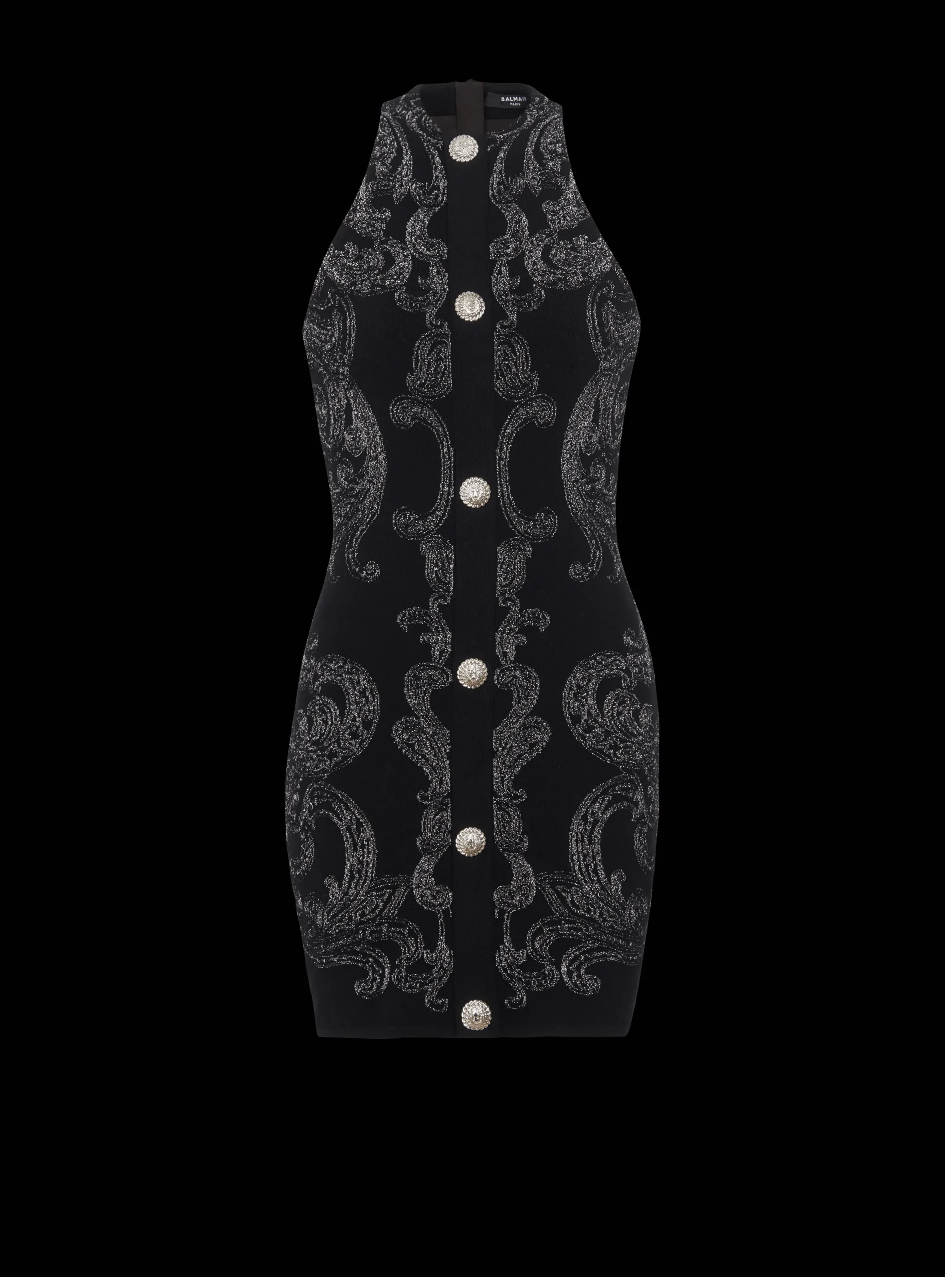 Paisley Knit Sleeveless Dress-Balmain Clearance