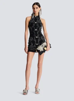 Paisley Knit Sleeveless Dress-Balmain Clearance