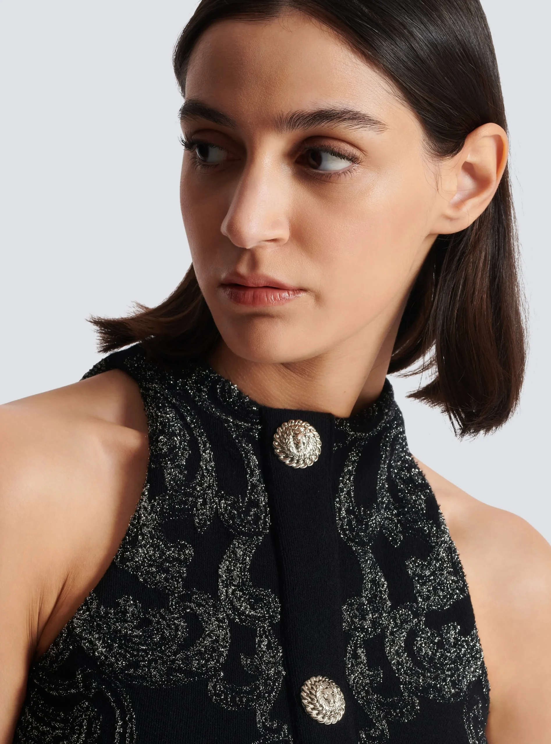 Paisley Knit Sleeveless Dress-Balmain Clearance