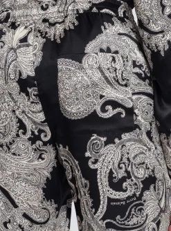 Paisley Print Silk Trousers-Balmain Cheap