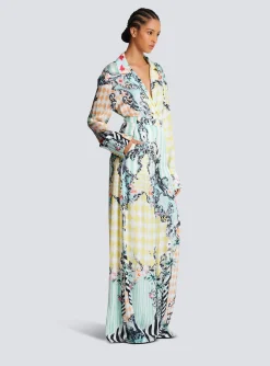 Palazzo Trousers With Baroque Print-Balmain Discount