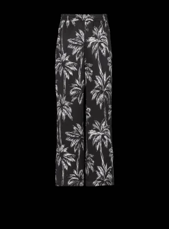 Palm Print Satin Pyjama Trousers-Balmain Shop