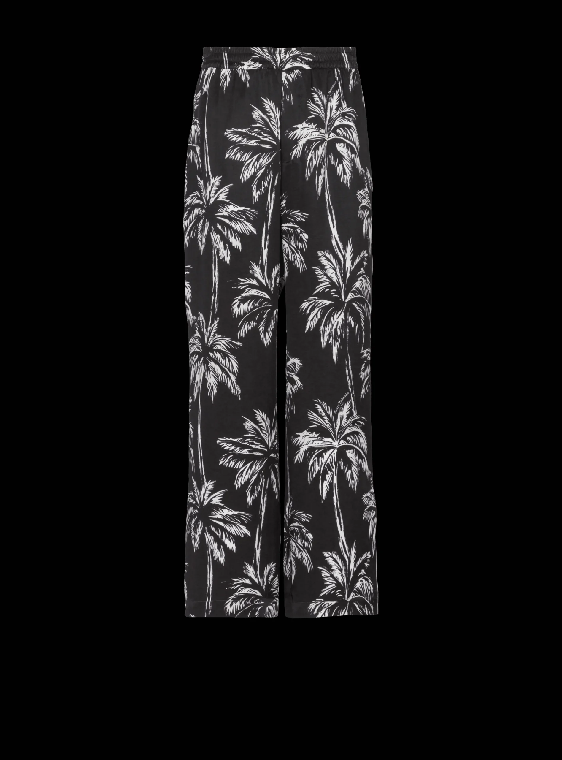 Palm Print Satin Pyjama Trousers-Balmain Shop