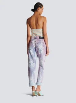 Palm Tree Denim Boyfriend Jeans-Balmain Online