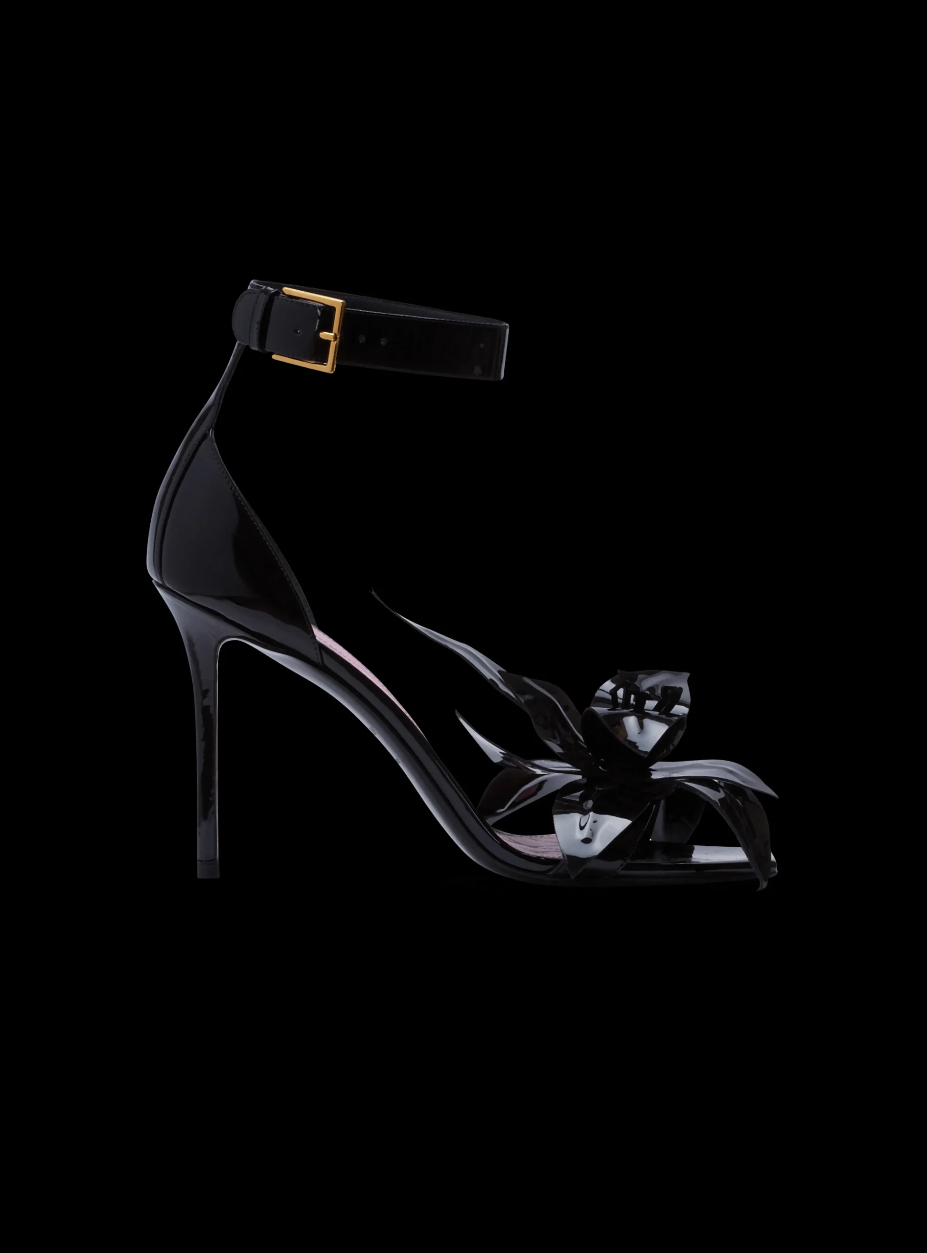 Patent Leather Ruby Pumps With Flower Detail-Balmain Best Sale