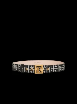 PB Belt In Monogrammed Jacquard-Balmain New