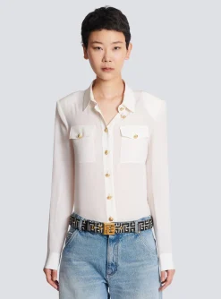 PB Belt In Monogrammed Jacquard-Balmain New