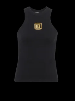 PB Embroidered Tank Top-Balmain Cheap