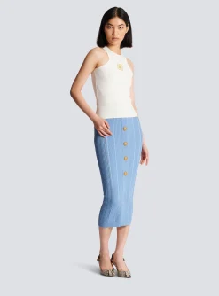 PB Embroidered Tank Top-Balmain Cheap