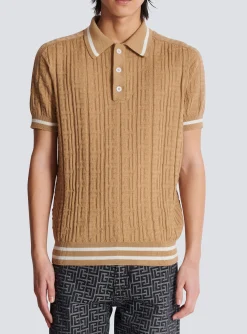 PB Labyrinth Wool Polo Shirt-Balmain Best