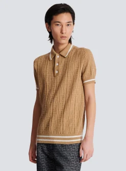PB Labyrinth Wool Polo Shirt-Balmain Best