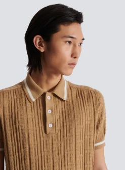 PB Labyrinth Wool Polo Shirt-Balmain Best