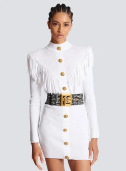 P-Belt Monogram Jacquard Belt-Balmain Store