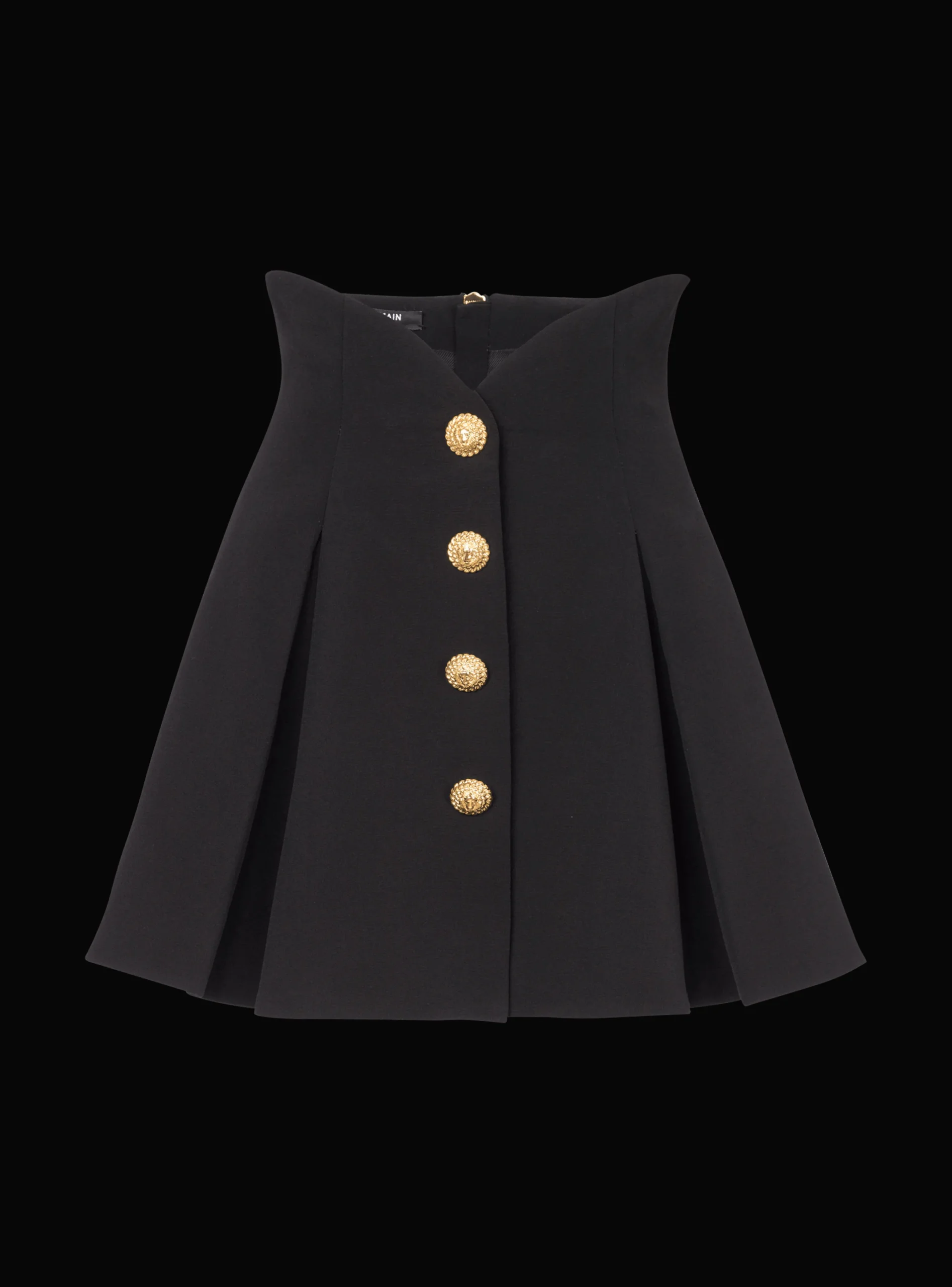 Pleated Crepe Tulip Skirt-Balmain New