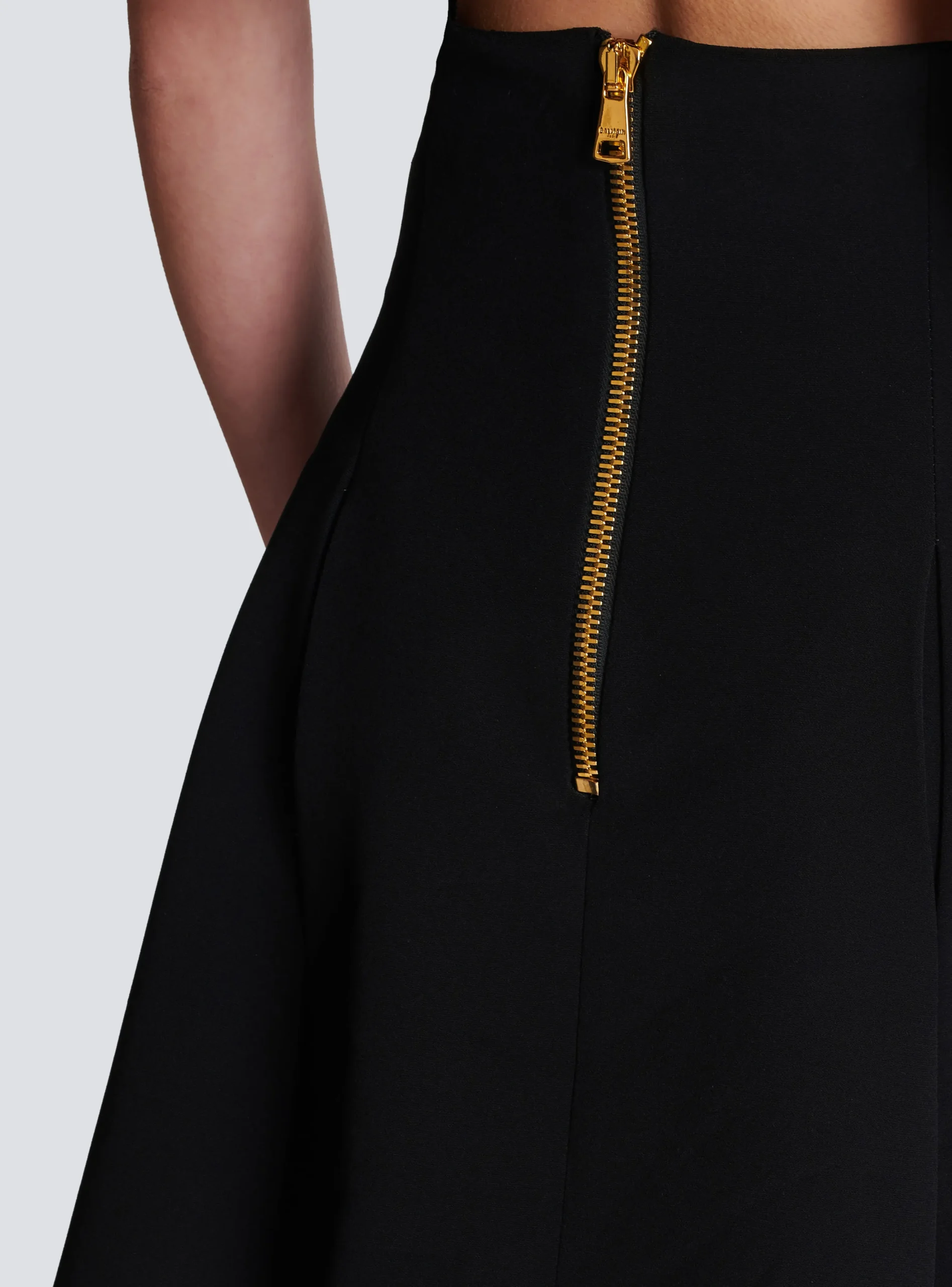 Pleated Crepe Tulip Skirt-Balmain New