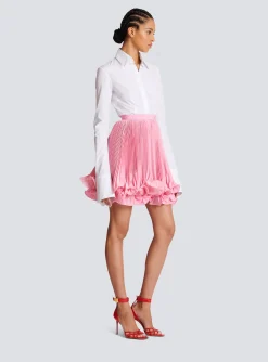 Pleated Skirt With Ruffles-Balmain New