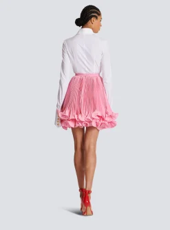 Pleated Skirt With Ruffles-Balmain New