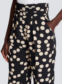 Polka Dot Wide-leg Trousers-Balmain Discount