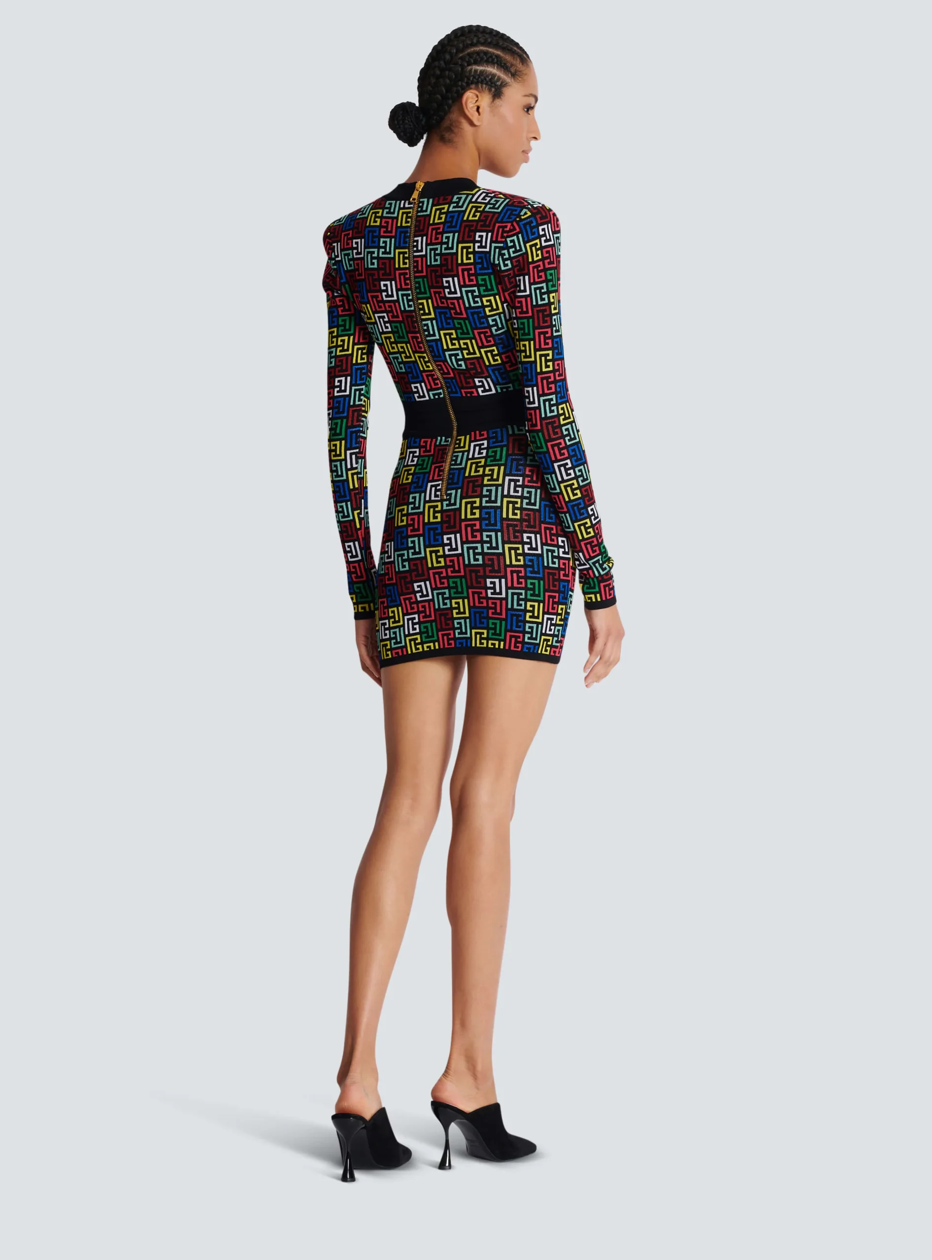 Pop Monogram Knit Dress-Balmain Sale