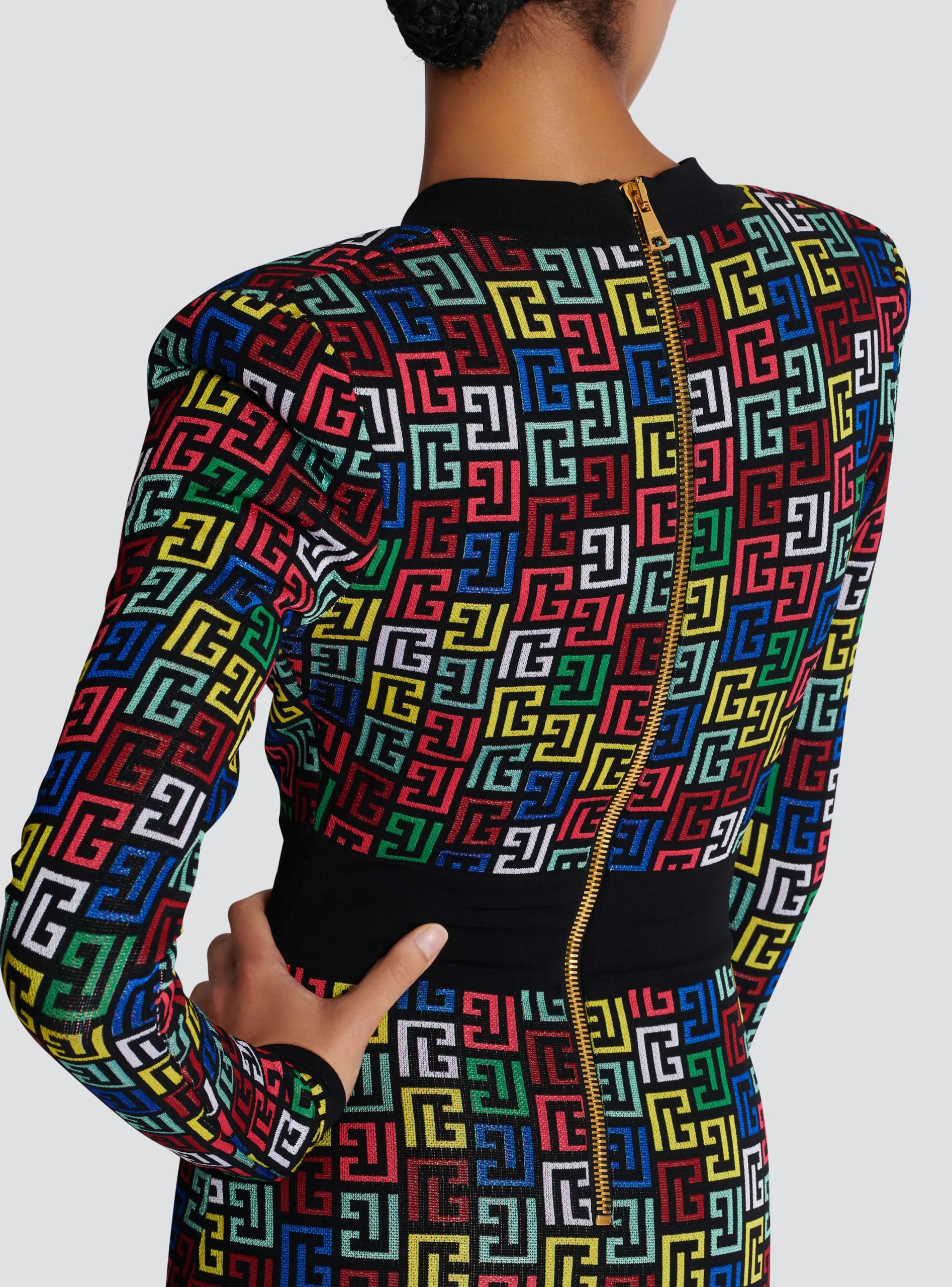 Pop Monogram Knit Dress-Balmain Sale