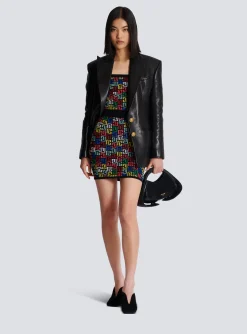 Pop Monogram Knit Skirt-Balmain Flash Sale
