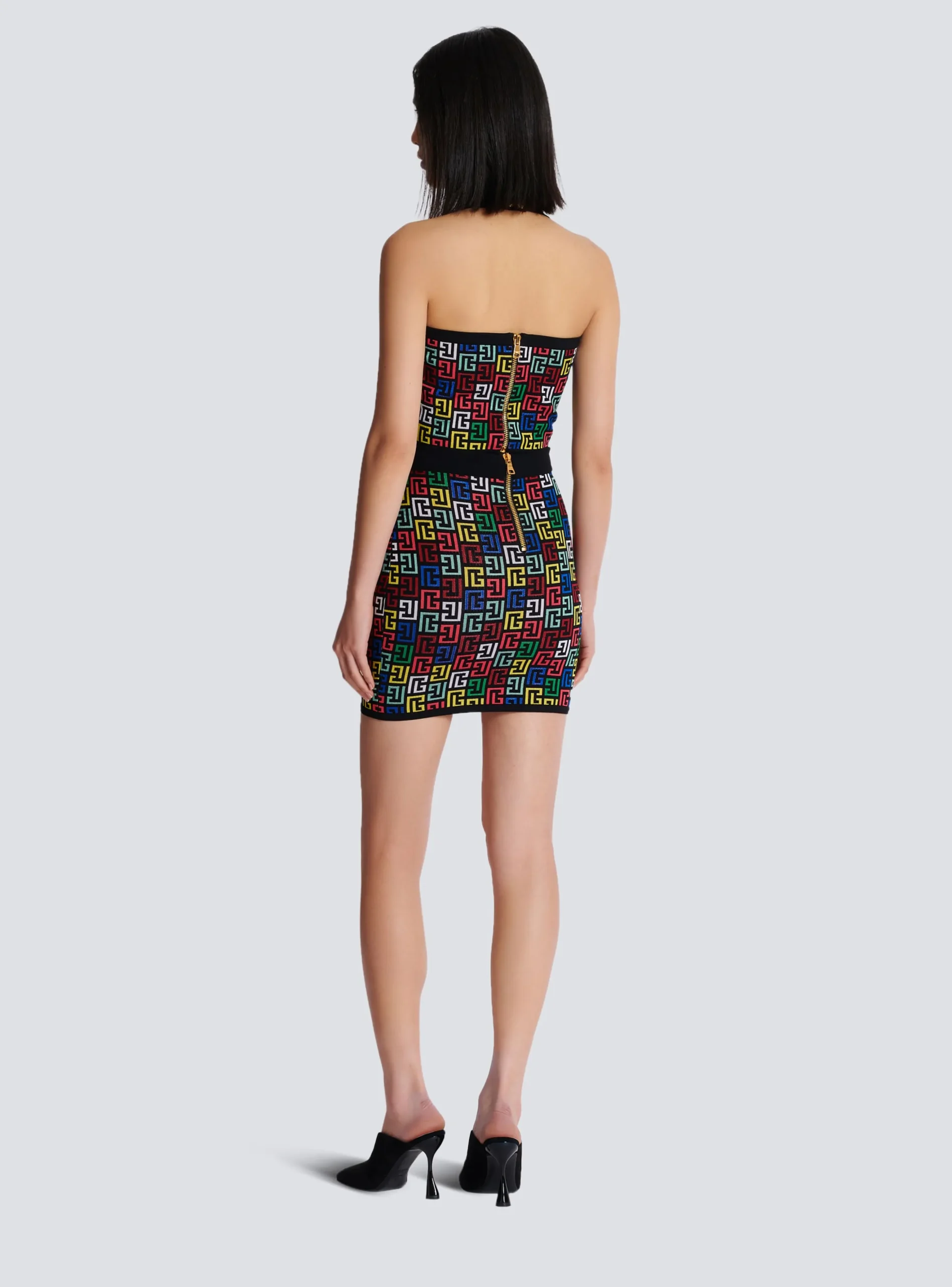 Pop Monogram Knit Skirt-Balmain Flash Sale