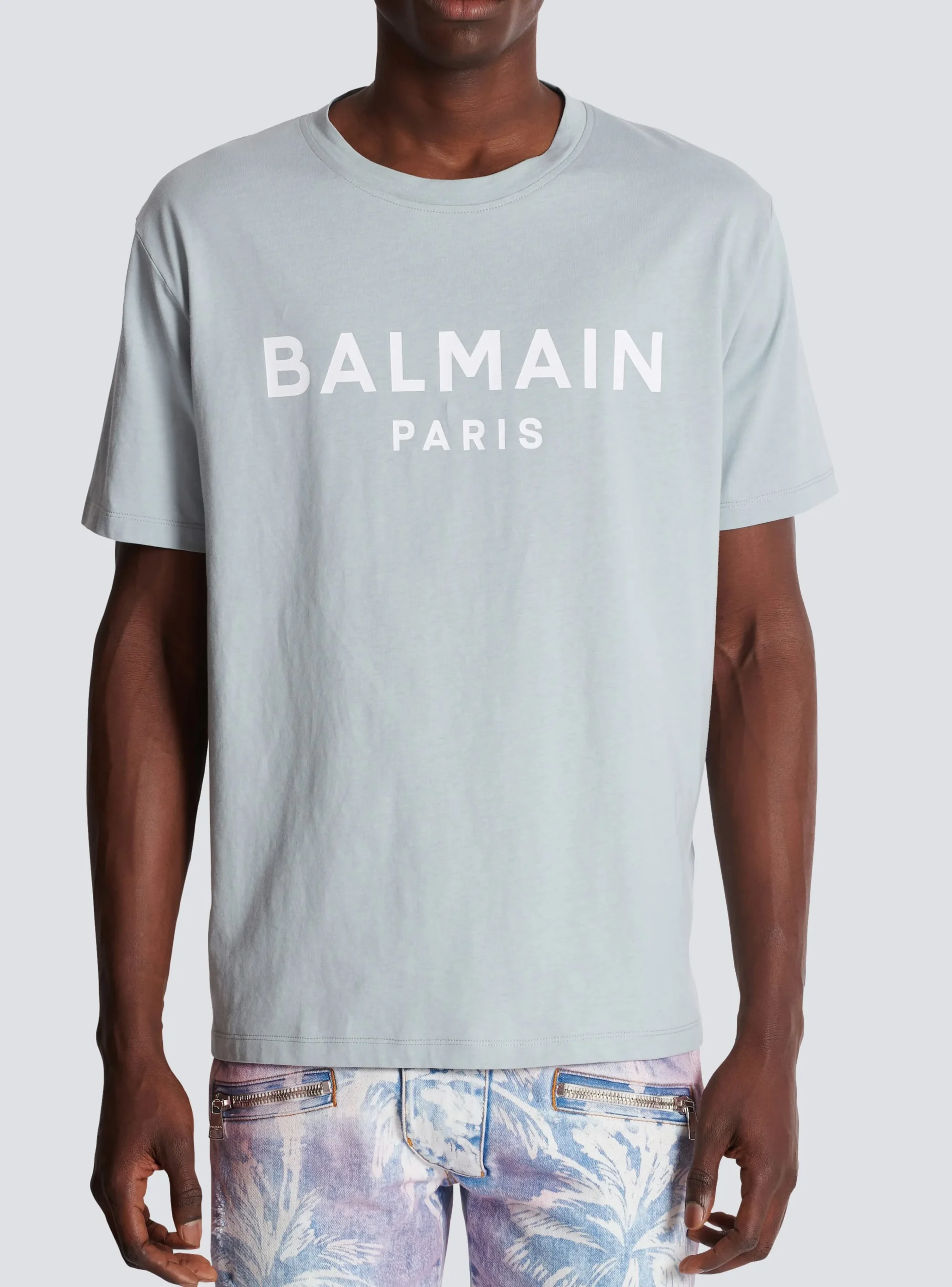 Printed Paris Short-sleeved T-shirt-Balmain Shop
