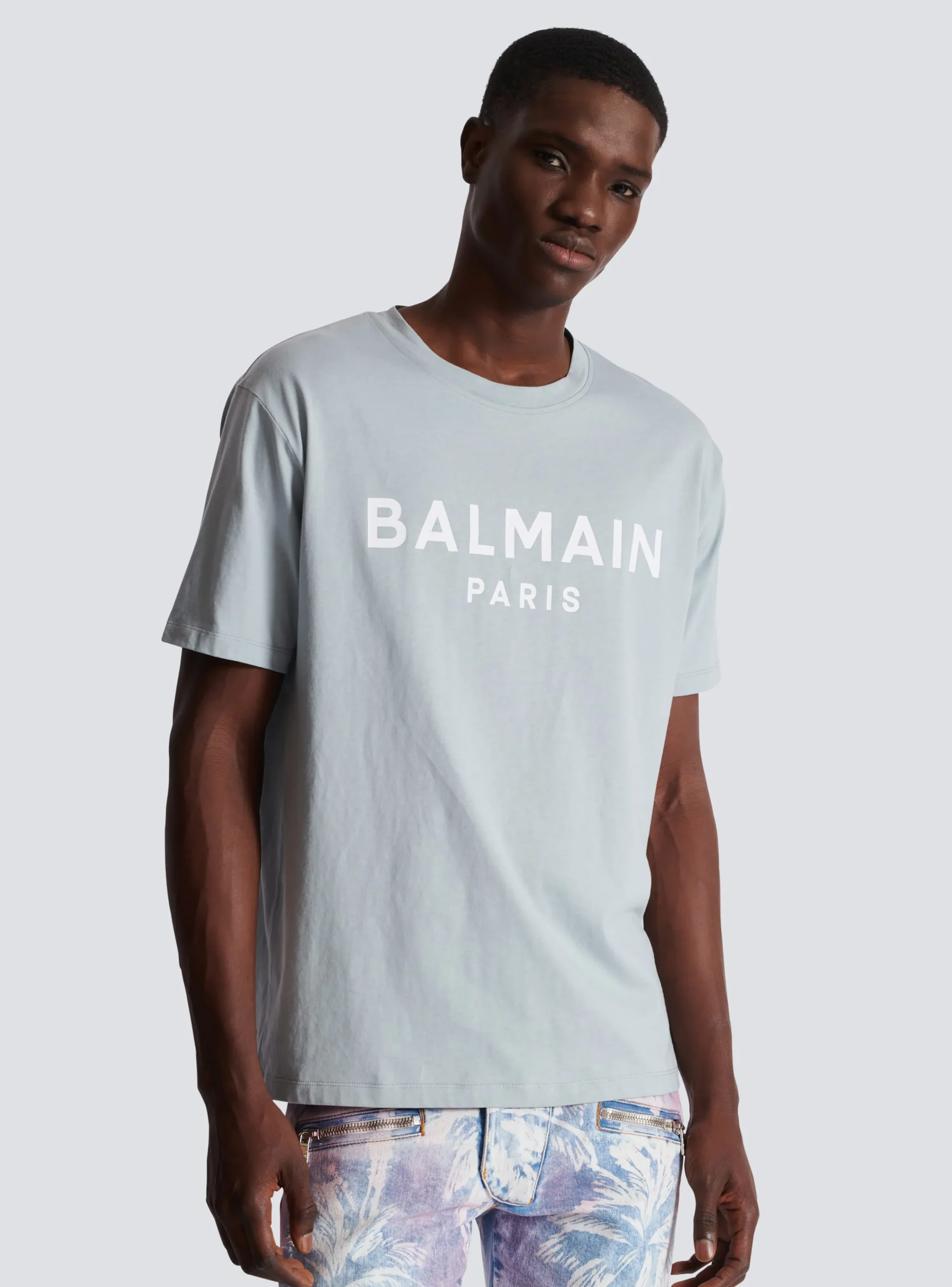 Printed Paris Short-sleeved T-shirt-Balmain Shop