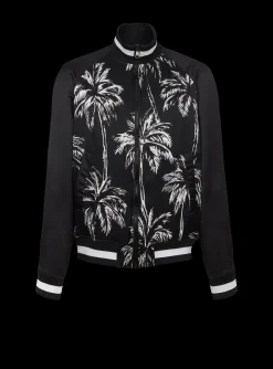 Printed Satin Palm Tree Bomber Jacket-Balmain Clearance