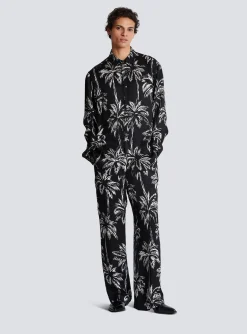 Printed Satin Palm Tree Shirt-Balmain Best