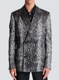 Printed Silk Blazer-Balmain Online