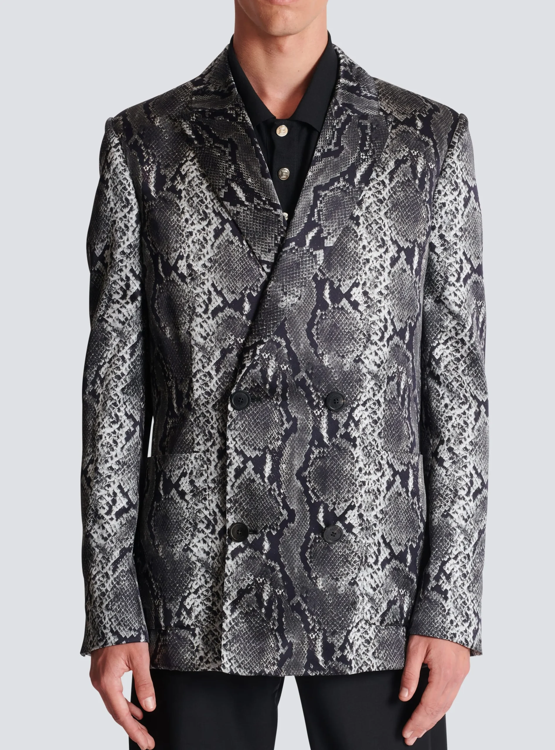 Printed Silk Blazer-Balmain Online